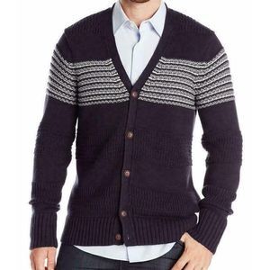 Nautica Cardigan Navy Button Cotton Sweater